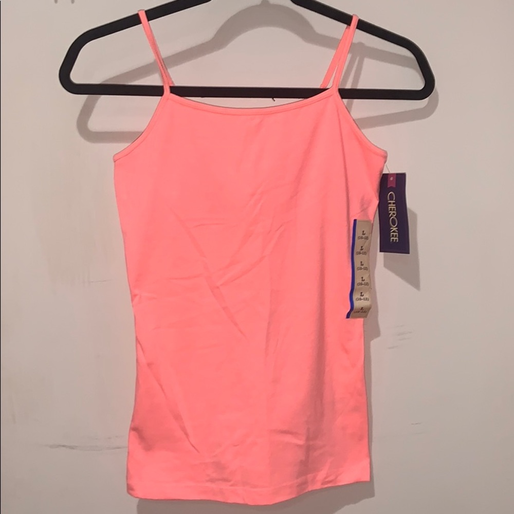 Girls tank top with bra lining inside